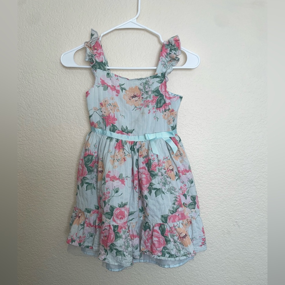 Lilt Floral Kids Dress with Ruffle Straps